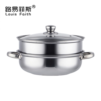J-路易菲斯 厨宝一品蒸锅 蒸煮多用锅精抛光