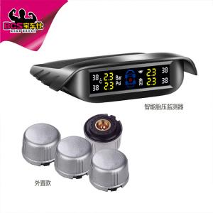 宝车仕 汽车胎压监测器彩屏太阳能充电外置款 T998