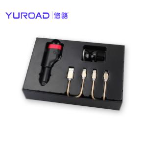 悠路 十合一车载安全产品套装/车载支架/六合一安全车充/三合一USB线 黑色