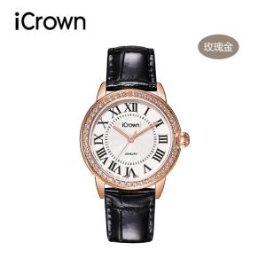 icrown 艾克朗真皮女手表